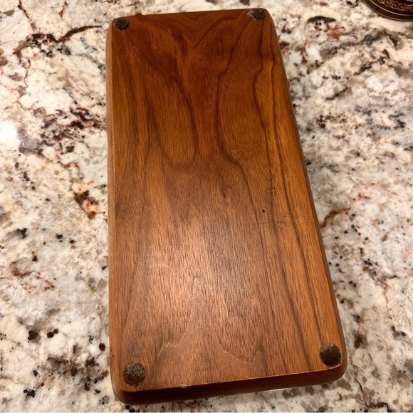 Vintage office desk set pencils pens paper clip sticky note organizer walnut - Picture 6 of 10